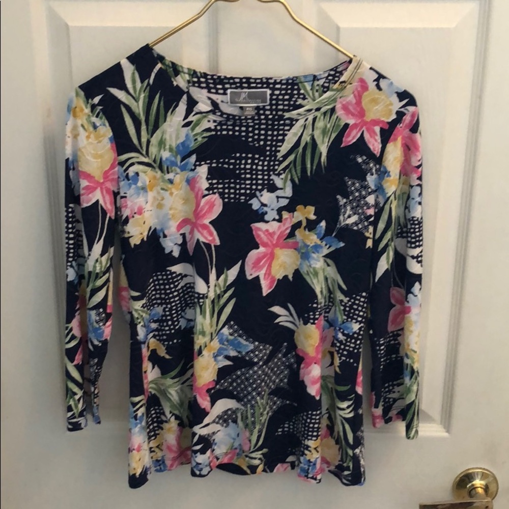 JM COLLECTION Island Remix NWT top size Sm Petite